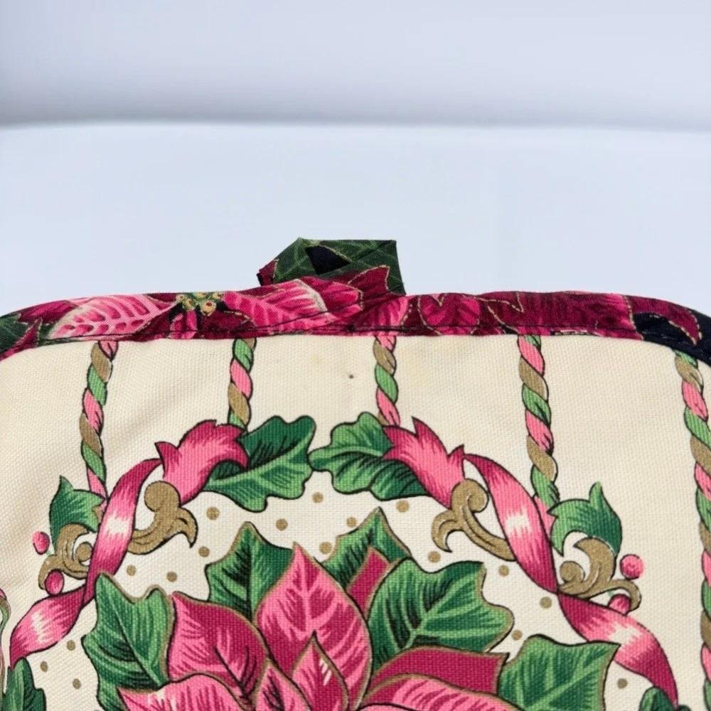 Poinsettia Cottage Country‎ Core Floral Pot Holder 3 Pc Christmas Kitchen Decor